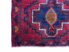 3X5 Vintage Handmade Tribal Wool Rug Balouchi Rug Afghan Blue Red 2' 11" X 4' 7" - Jewel Rugs