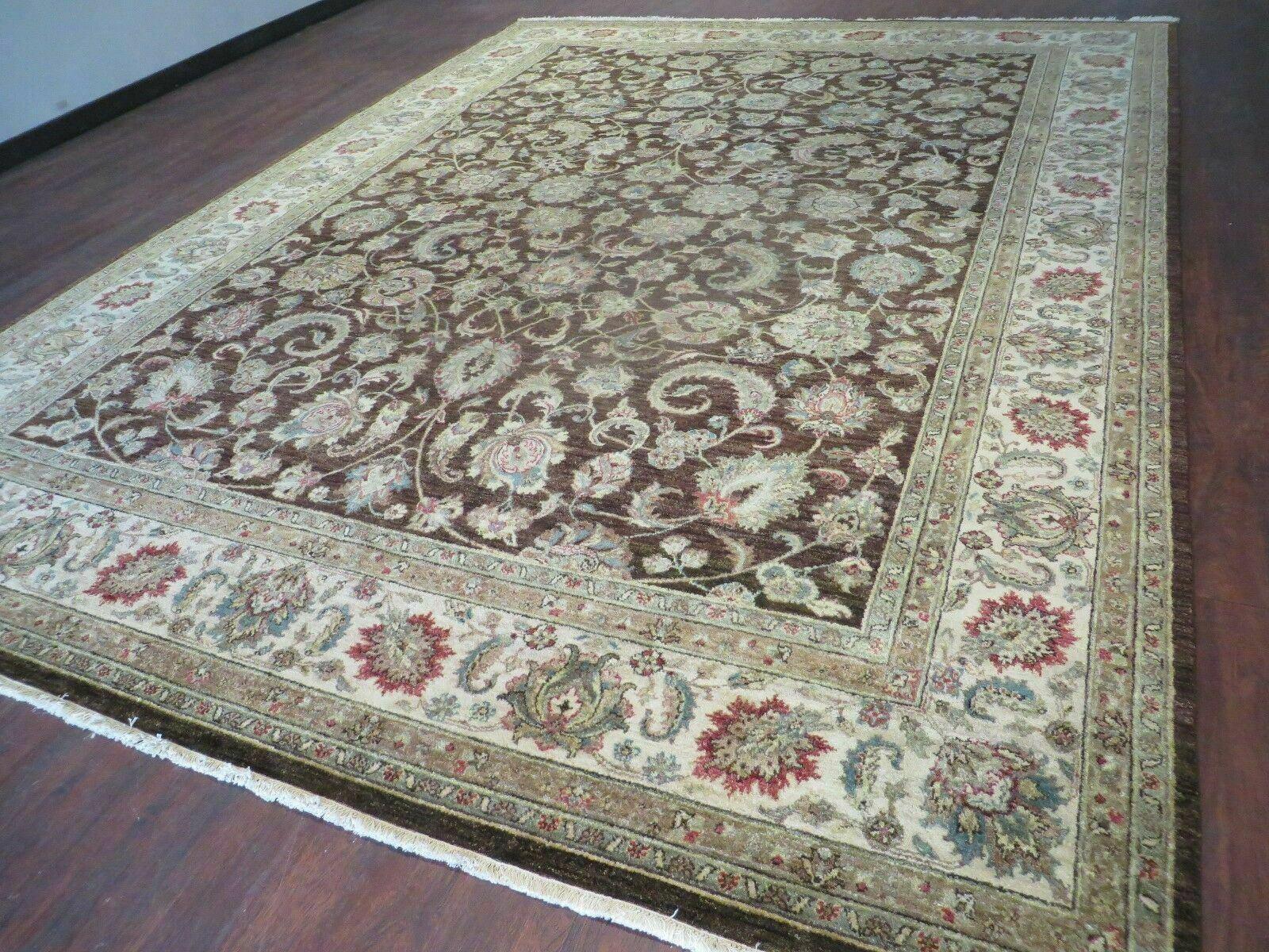 9' X 12' Vintage Handmade Peshavar Chobi Pakistani Floral Agra Wool Carpet Nice - Jewel Rugs