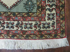 4' X 7' Vintage Handmade Knotted Rug India Caucasian Wool Soft Green Organic - Jewel Rugs