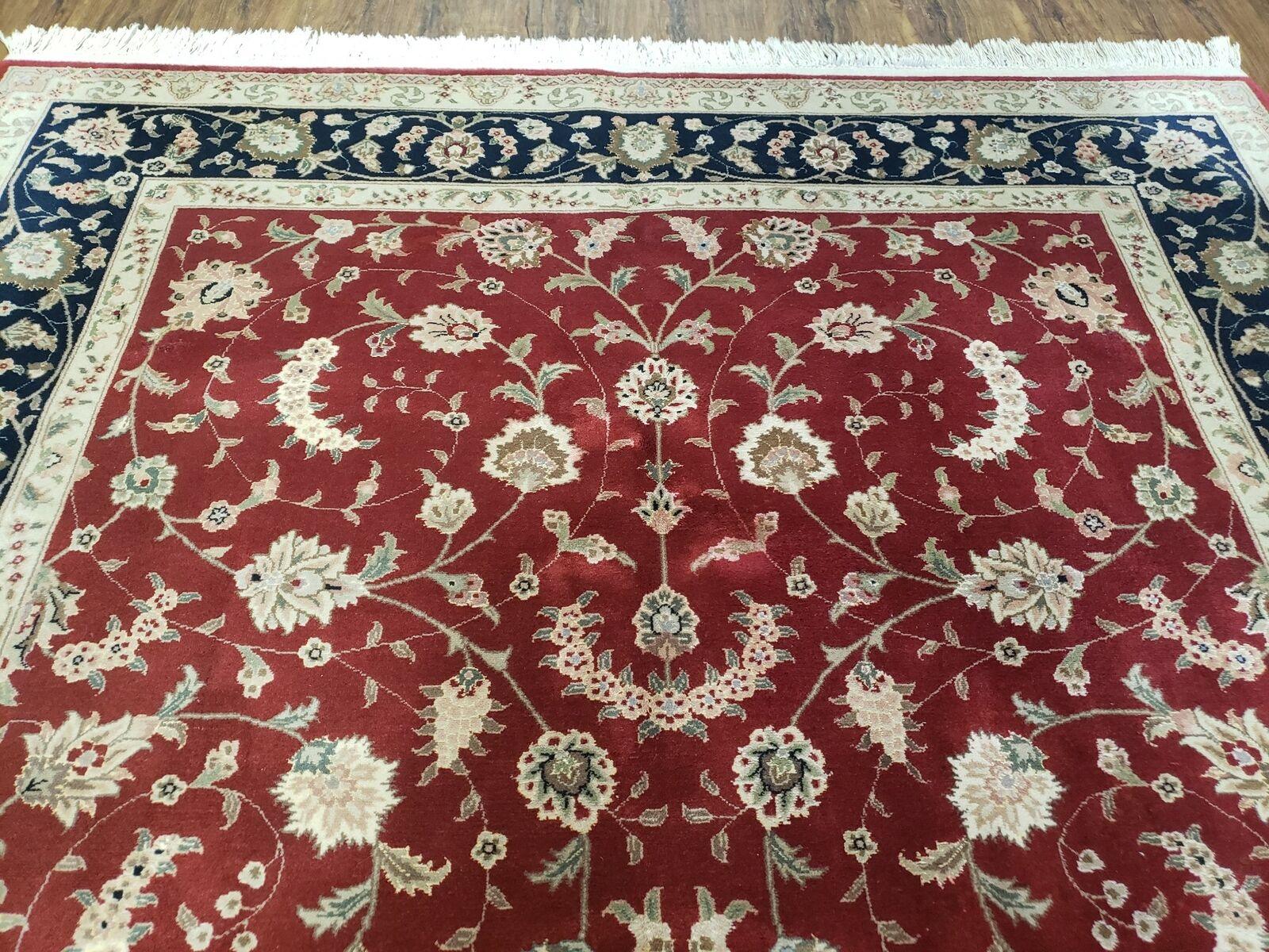 6' X 9' Vintage Fine Oriental Floral Handmade Wool Rug Vegetable Dyes Red Nice - Jewel Rugs