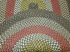 4' X 6' Vintage Handmade American Braided Rug Runner Oval Brown Red Yellow - Jewel Rugs