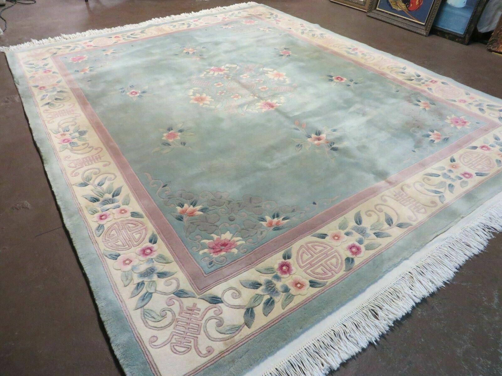 8' X 10' Handmade Art Deco Aubusson Chinese Rug Plush Carpet 90 Line Nice - Jewel Rugs