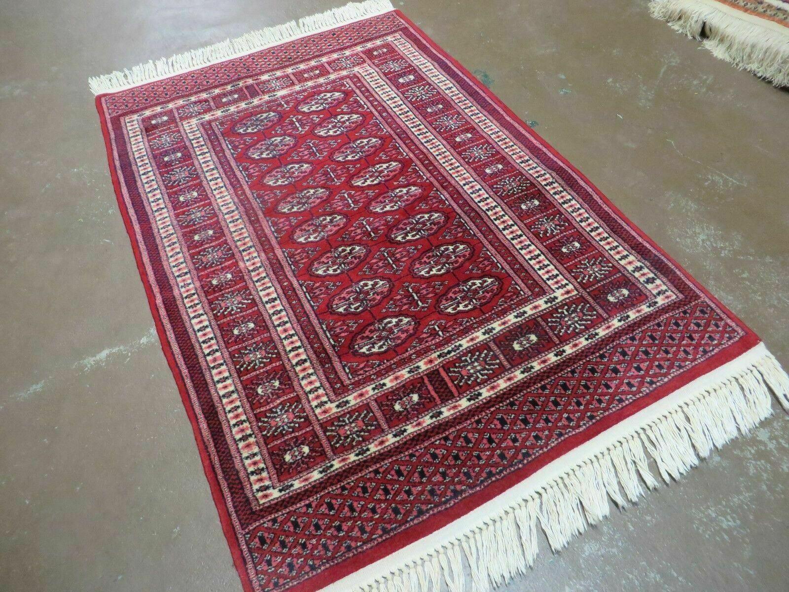 3' X 5' Vintage Fine Handmade Turkoman Bokhara Yamud Rug Carpet Nice - Jewel Rugs