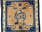 5x5 Vintage Chinese Peking Art Deco Nichols Square Rug Animals Dragons Elephant - Jewel Rugs