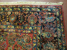 9' X 12' Authentic Antique Oriental Floral Red Allover Medallion Wool Rug Beauty - Jewel Rugs