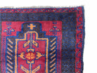 2' 7" X 4' 6" Vintage Handmade Tribal Wool Rug Balouchi Rug Afghan Red Blue 3x5 - Jewel Rugs