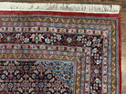 Indo Persian Bidjar Rug 8.5 x 10.3, Herati Mahi Pattern, Allover Medallion, Red Traditional Oriental 8x10 Hand Knotted Wool Carpet, Vintage - Jewel Rugs