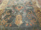 5' 8" X 8' 5" Vintage Hand Tufted India Agra Wool Rug Green Gold - Jewel Rugs