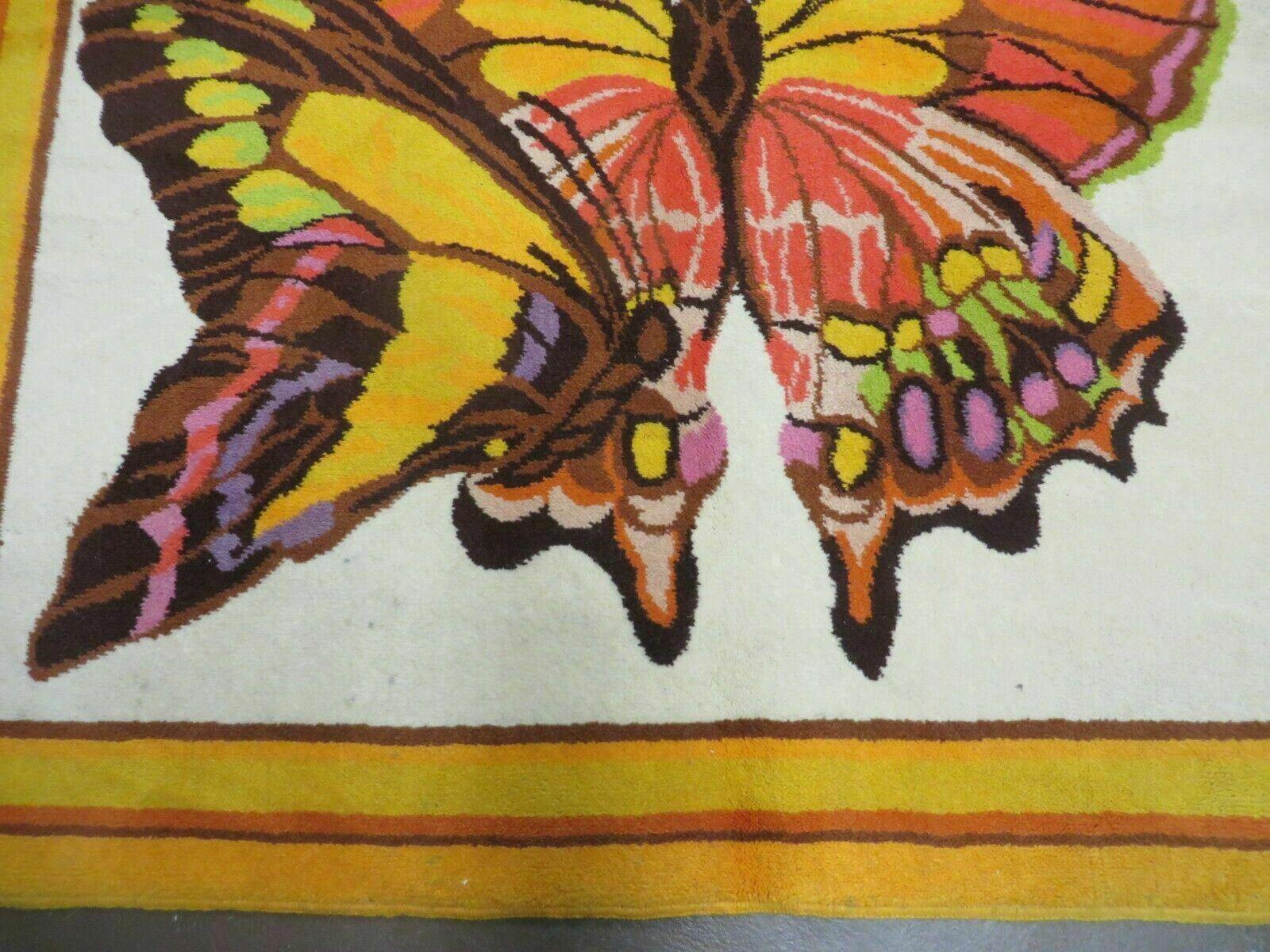 4' X 6' Tartare Modern Hand Knotted Spainsh Wool Rug Butterfly Getting Wings Nice - Jewel Rugs