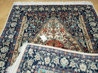 4' X 6' Handmade Indo Kashmir Wool Rug Silk Accent Mehrab Tree Of Life Writing - Jewel Rugs