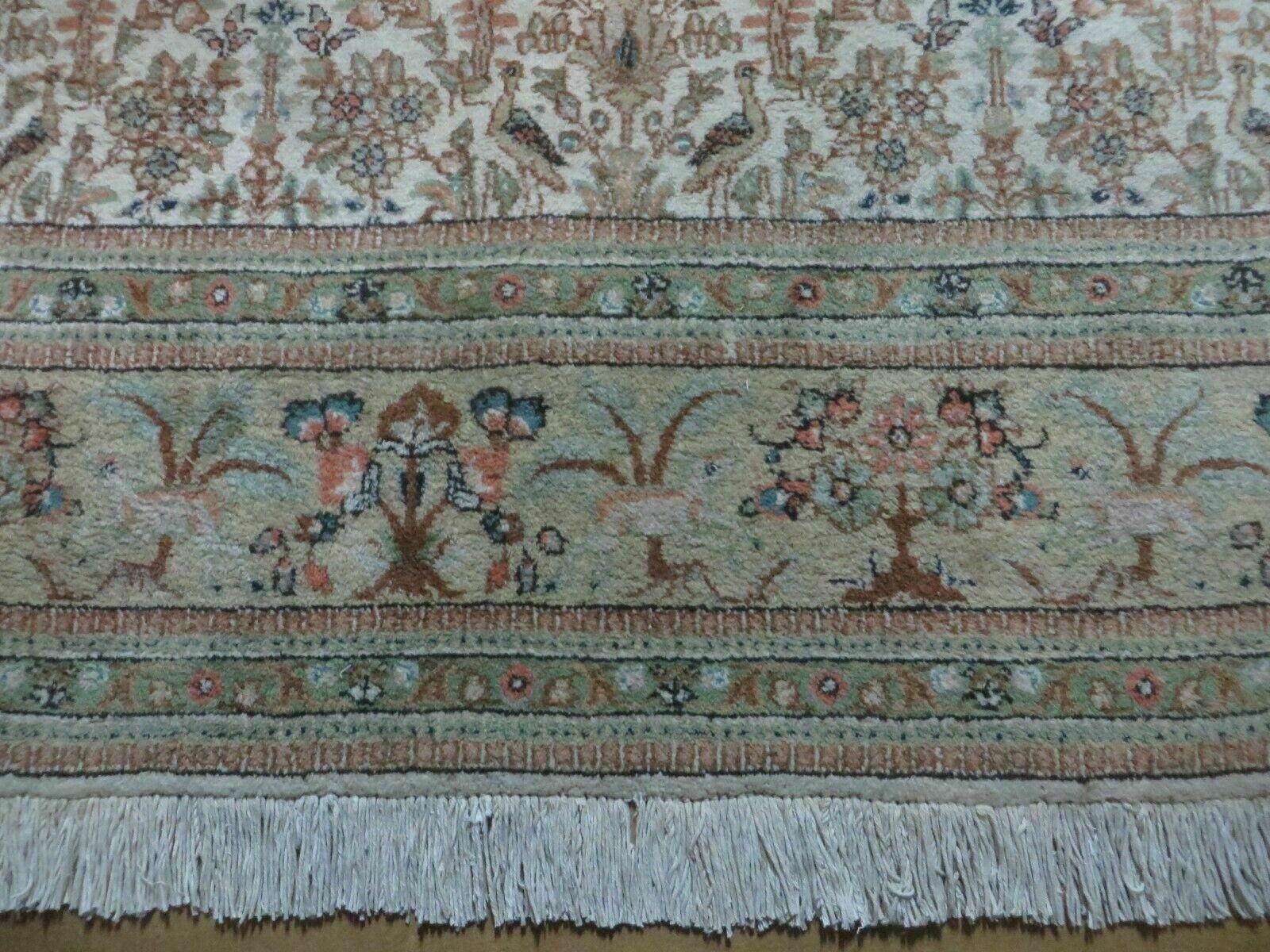 7' X 10' Vintage Handmade Indian Hunting Design Wool Rug Tree Of Life Bird Nice - Jewel Rugs