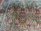 6' X 6' Vintage Handmade Fine Indian Silk Rug Kashmir Square Nice - Jewel Rugs