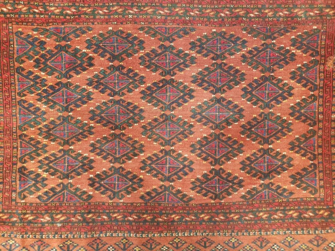 Antique Turkoman Rug 3'4" x 5', Collecticble Yamud Oriental Rug, Seat Pillow Cushion Cover, Tribal Mat, Wool Red Hand-Knotted Mafresh Carpet - Jewel Rugs