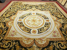 10' X 14' Handmade Flat Pile Wool Rug French Aubusson Weave Savonnerie Beauty - Jewel Rugs