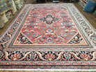 9' X 12' Antique Handmade Oriental Floral Wool Area Rug Organic Red Nice - Jewel Rugs