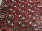 4' 5" X 5' 7" Semi Antique Handmade Afghan Yamud Turkoman Bokhara Wool Rug - Jewel Rugs