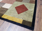 Tibetan Rug 9x12 Modern Nepal Rug, Abstract Bauhaus Carpet 9 x 12, Thick Pile, Soft Wool, Hand-Knotted, Handmade, Multicolor, Geometric - Jewel Rugs