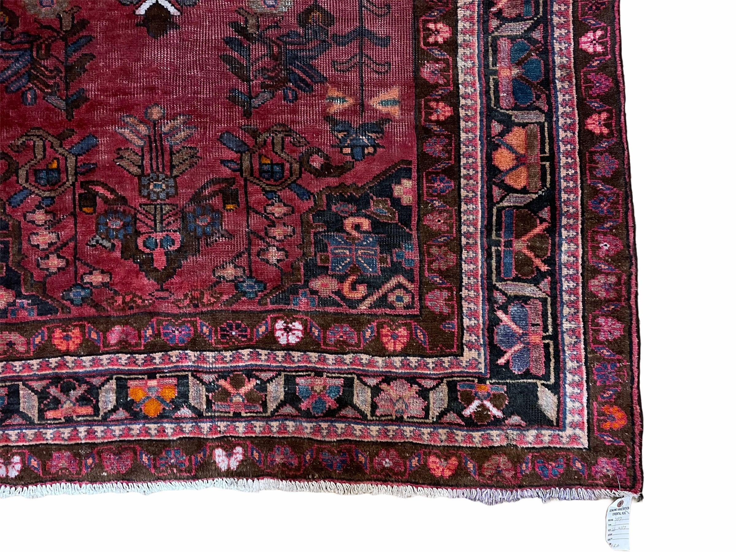 5.5 X 10 Handmade Wool Tribal Gallery Rug Wide Runner Corridor Rug Floral Red - Jewel Rugs