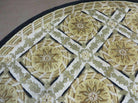 8' Handmade Fine Tibetan Design Wool Rug Carpet Round Nice Ivory/ Beige/ Gold - Jewel Rugs