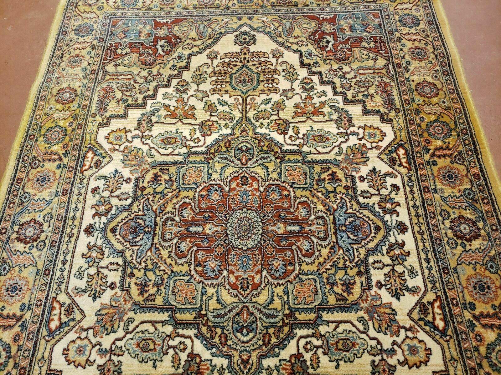 3' 11" X 6' Beshir Wool Power Loomed Rug Herizz Moth Proof Beauty - Jewel Rugs