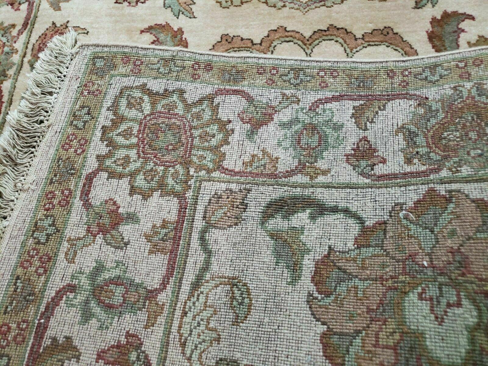 4'X 12' Vintage Handmade Indian Agra Wool Rug Runner Nice Tea Washed - Jewel Rugs