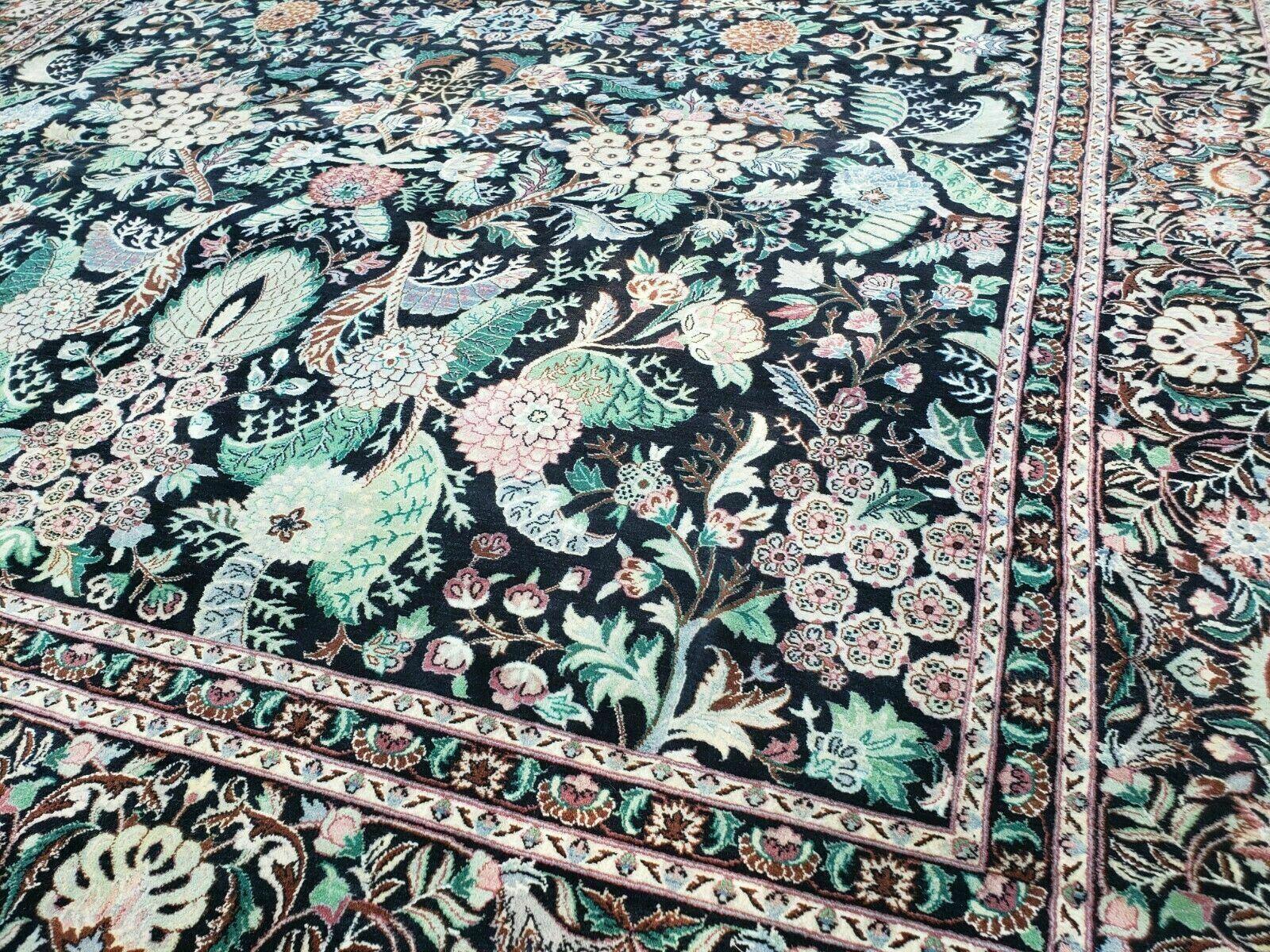 9' X 12' One-Of-A-Kind William Pakistan Oriental Hand-Knotted Wool Green Black - Jewel Rugs