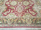 6' X 9' Hand Knotted Indian Sultanabad Agra Wool Rug Vegetable Dyes Handmade - Jewel Rugs