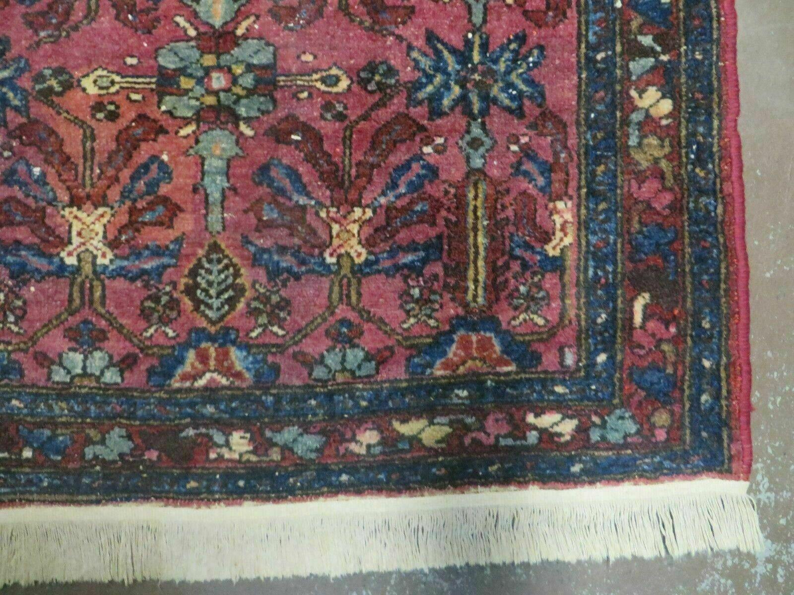 4' X 6' Antique Handmade Pakistani Floral Oriental Wool Rug Veg Dyes Nice Pink - Jewel Rugs