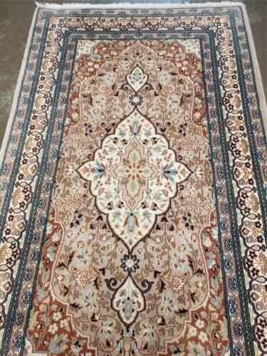 3' X 5' 3" Vintage Hand Made Oriental Floral Medallion Wool Rug Nice - Jewel Rugs