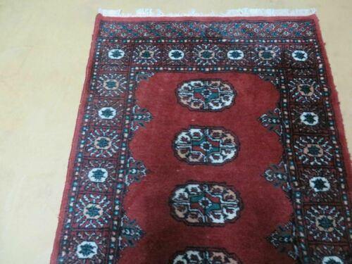 2' 4" X 11' 6" Vintage Handmade Bokhara Turkoman Pakistani Wool Runner Rug Nice - Jewel Rugs