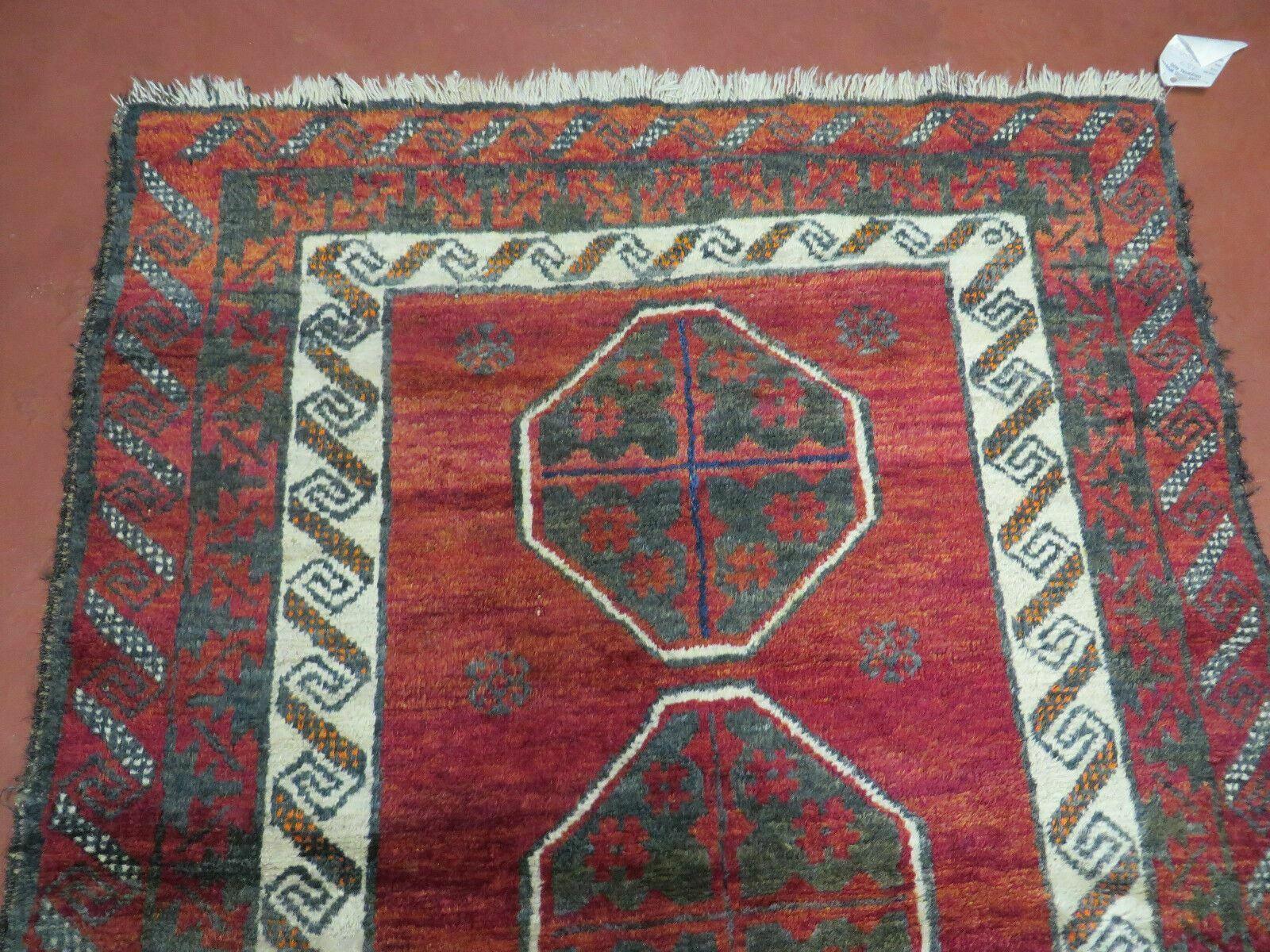 3' X 5' Vintage Handmade Afghan Balouch Wool Rug Mat Nice - Jewel Rugs