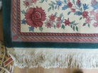 9' X 12' Fine Wiliiam Morris India Oriental Floral Hand Made Green Wool Rug - Jewel Rugs