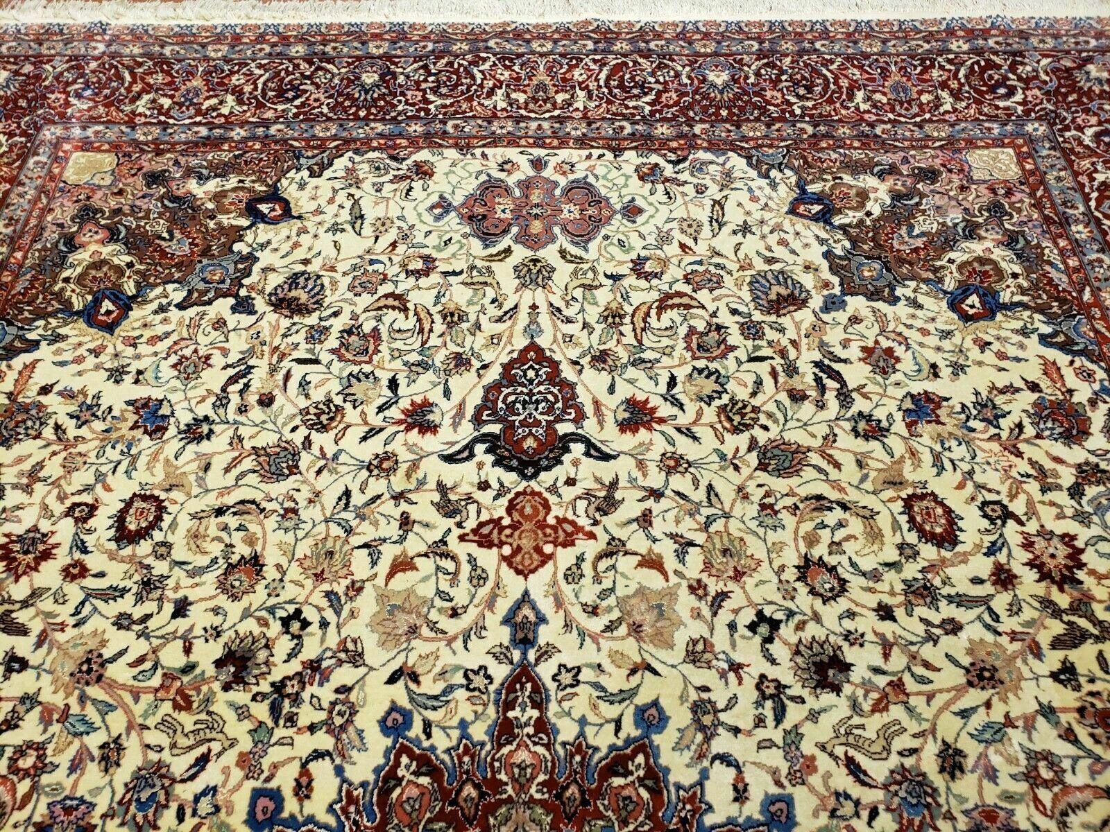 7' X 10' One-Of-A-Kind Chinese Oriental Hand Knotted Wool Silk Rug Flower Deer - Jewel Rugs