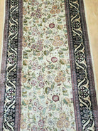 2' 8" X 8' Vintage Handmade Fine Indian Agra Wool Rug Runner Nice - Jewel Rugs