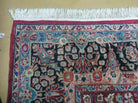 9' X 11' Antique Handmade India Agra Wool Rug Hand Knotted Red Organic Dye Wow - Jewel Rugs