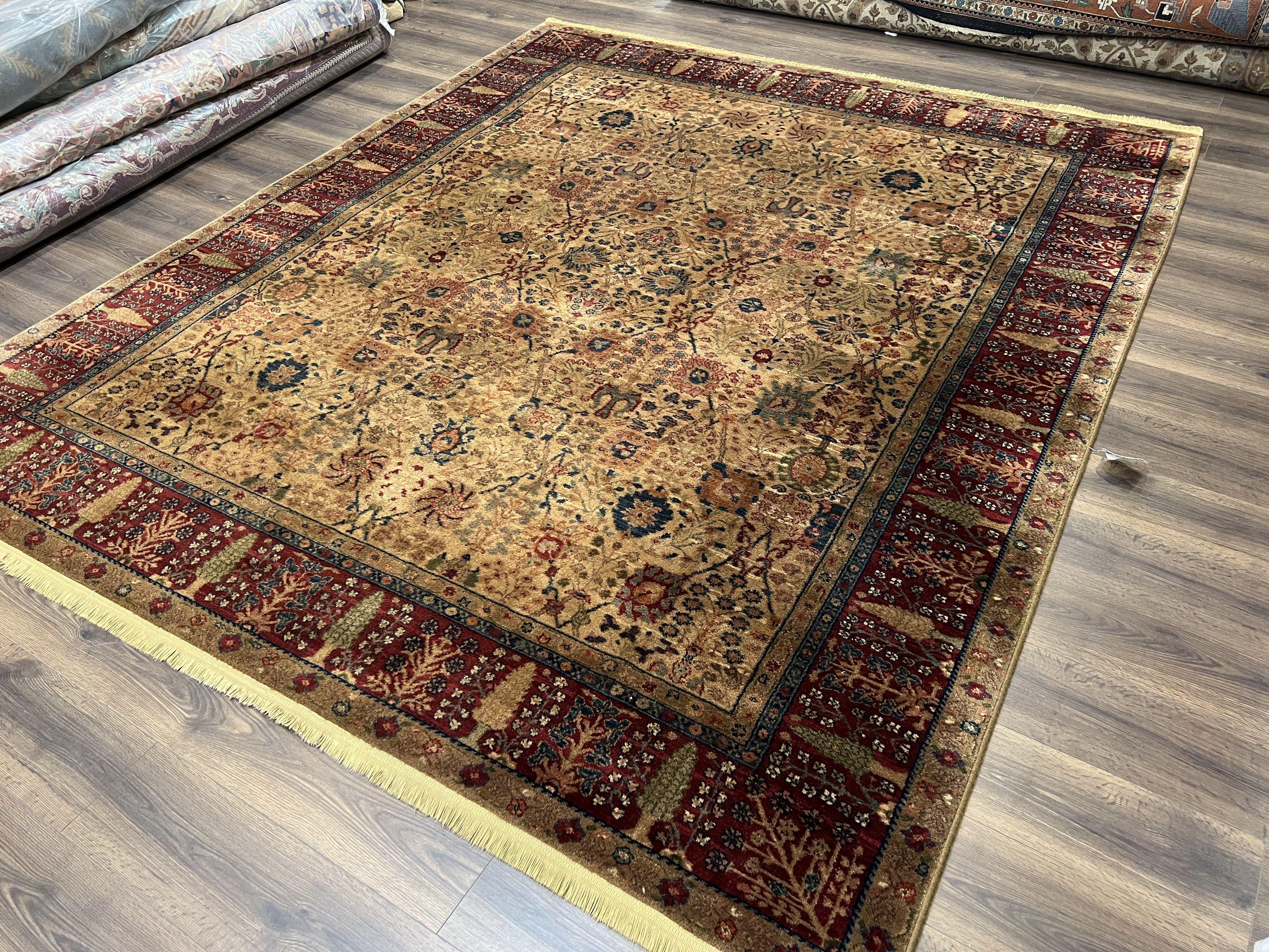 Karastan Samovar Rug #900-901, Karastan Wool Rug 8.8 x 10, Persian Vase Pattern, Tea Wash, Discontinued Carpet, Room Sized, Allover Floral - Jewel Rugs