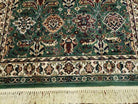 4' 1 X 5' 6" Belgium Made Karastan Kara Mar Worsted Wool Rug Nice Green - Jewel Rugs