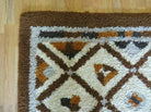 5' X 6' Rare Vintage 1960s Danish Rya DeLux Ege Rug Mid-Century Modern Shag Rug - Jewel Rugs