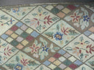 9' X 12' American Handmade Hooked Rug All Over Wool Rug Flowers Nice - Jewel Rugs