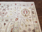 Peshawar Oushak Large Room Sized Rug 10 x 14.4, Wool Hand-Knotted Ivory Chobi Farmhouse Oriental Rug, 10x14 Living Room Pakistani Carpet - Jewel Rugs