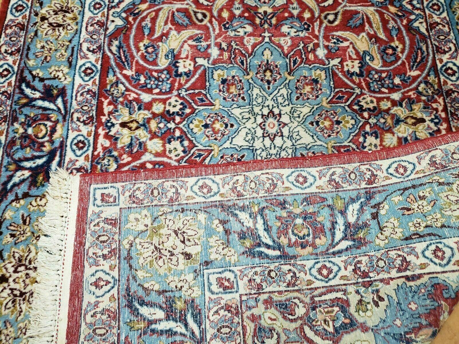 3' 5" X 5' 8" Vintage Handmade Turkish Wool Rug Carpet Vegetable Dyes Nice Red - Jewel Rugs