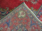 3' 3" X 17' Antique Handmade Indian Wool Runner Rug Red Vegetable Dyes Nice - Jewel Rugs