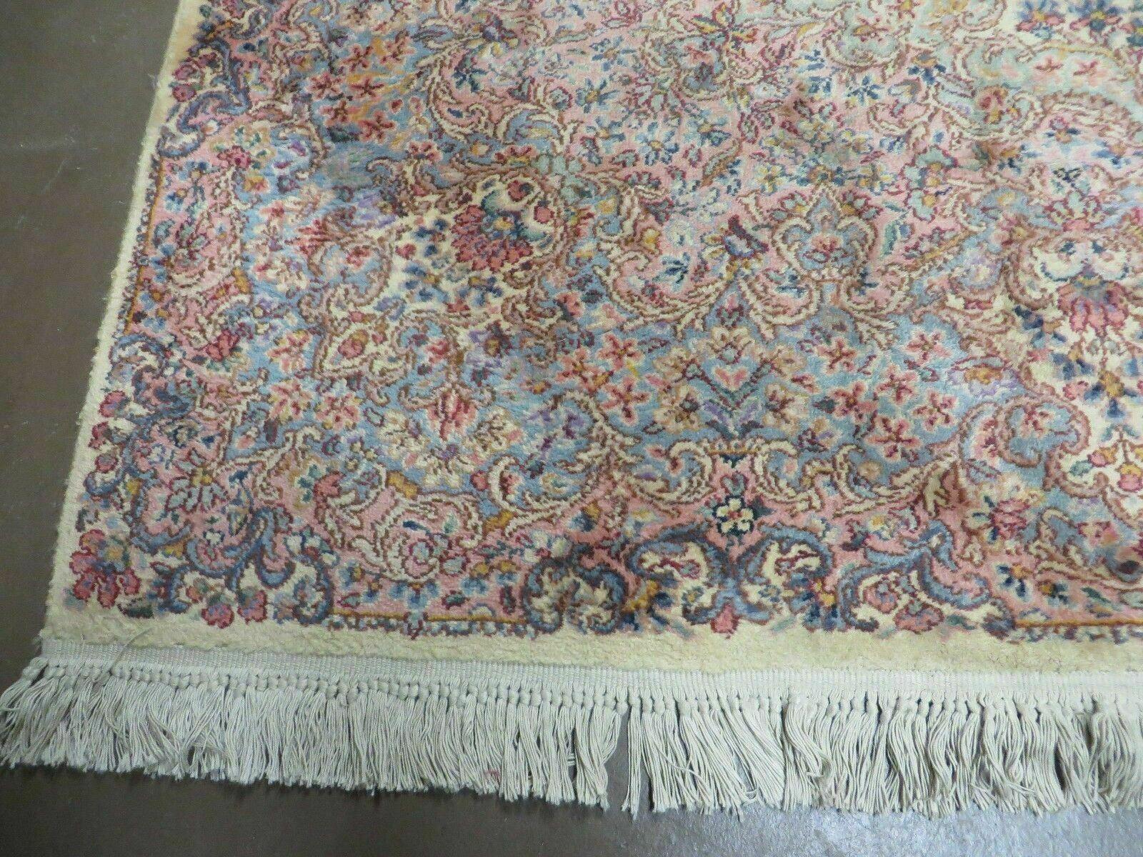 8' 8" X 12' Antique Karastan Ivory Medallion Kirman # 781 American Wool Rug Nice - Jewel Rugs