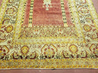 4' 5" X 7' Antique HandmadeTurkish Prayer Melas Oushak Wool Rug Mehrab Nice - Jewel Rugs