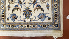 Vintage Persian Kashan Runner, 3 x 8 ft, Ivory & Light Blue, Birds, Wool, Hand-Knotted - Jewel Rugs