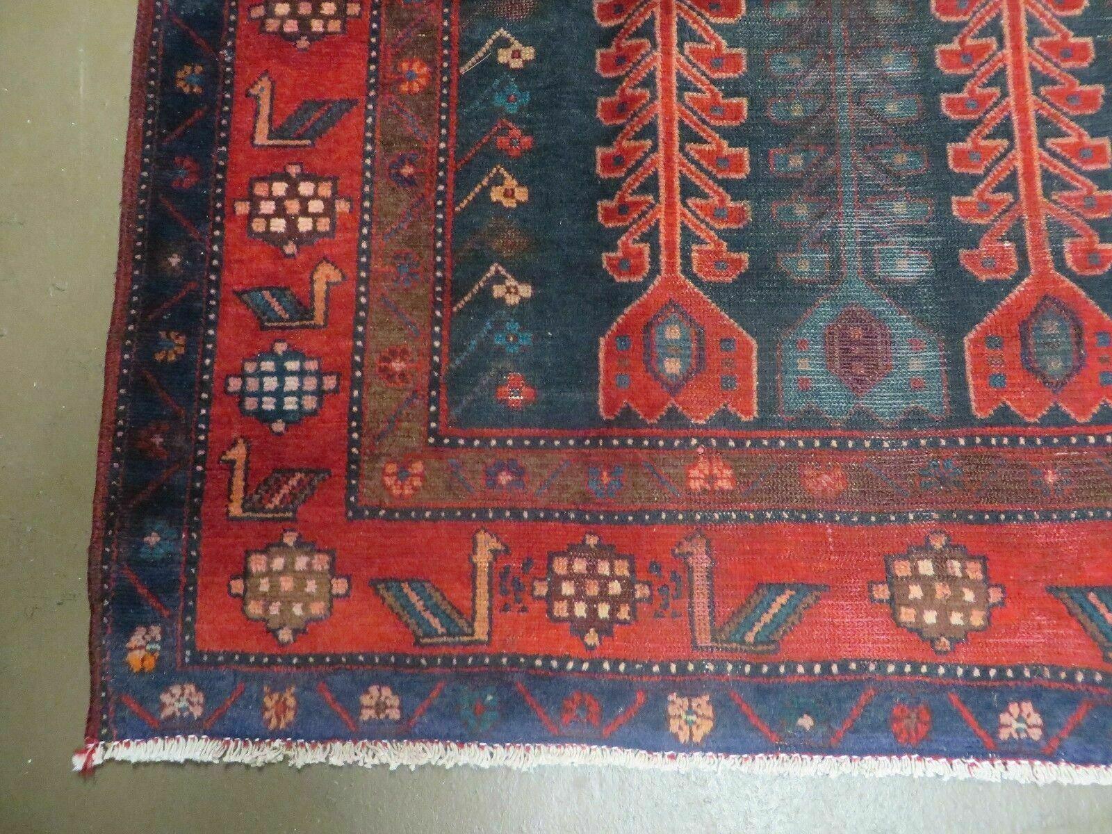 5' X 9' Antique Handmade Afghan Geometric Oriental Wool Rug Birds # 476 - Jewel Rugs