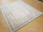 4' X 6' Modern Tibetan Nepal Art Deco Chinese Handmade Wool Rug Muted Pink Olive - Jewel Rugs