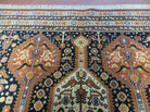 8' x 11' Vintage Power Loomed Couristan European Wool Rug Belgium Birds Nice - Jewel Rugs