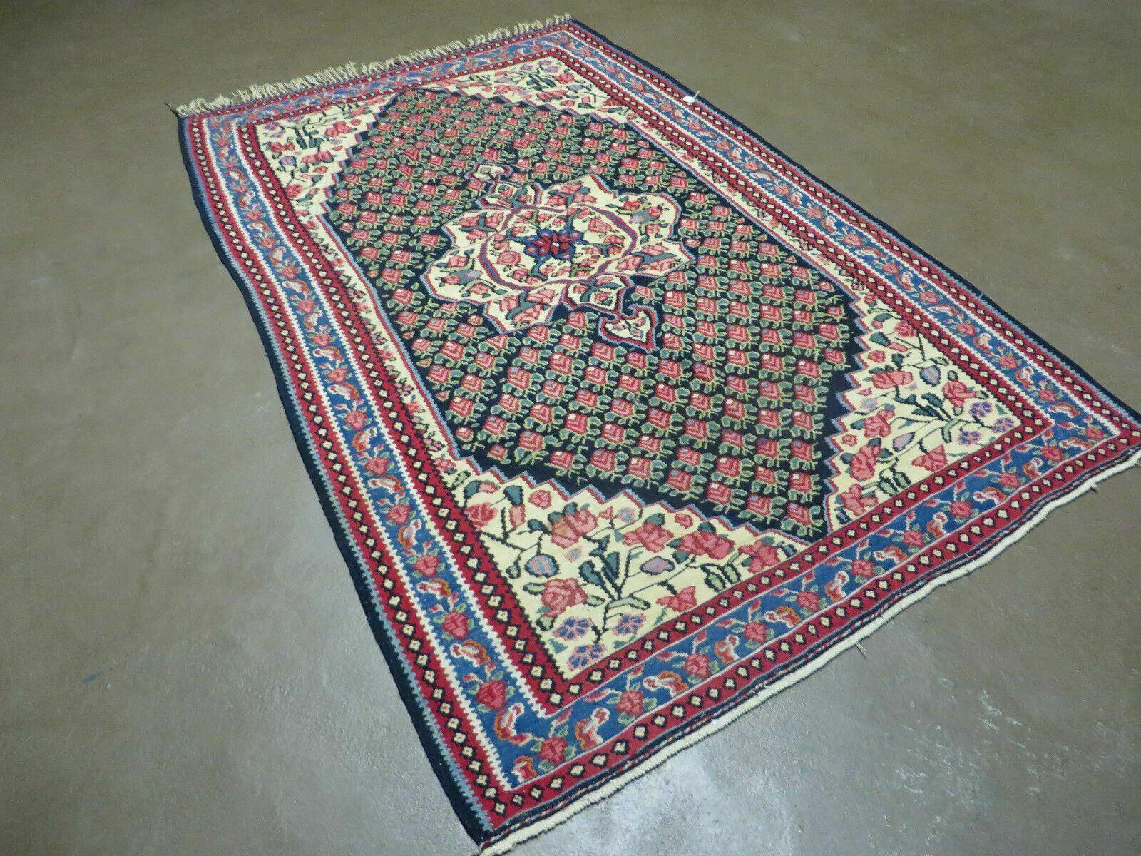 4' X 6' Vintage Handmade Turkish Flat weave Rug Tribal - Jewel Rugs