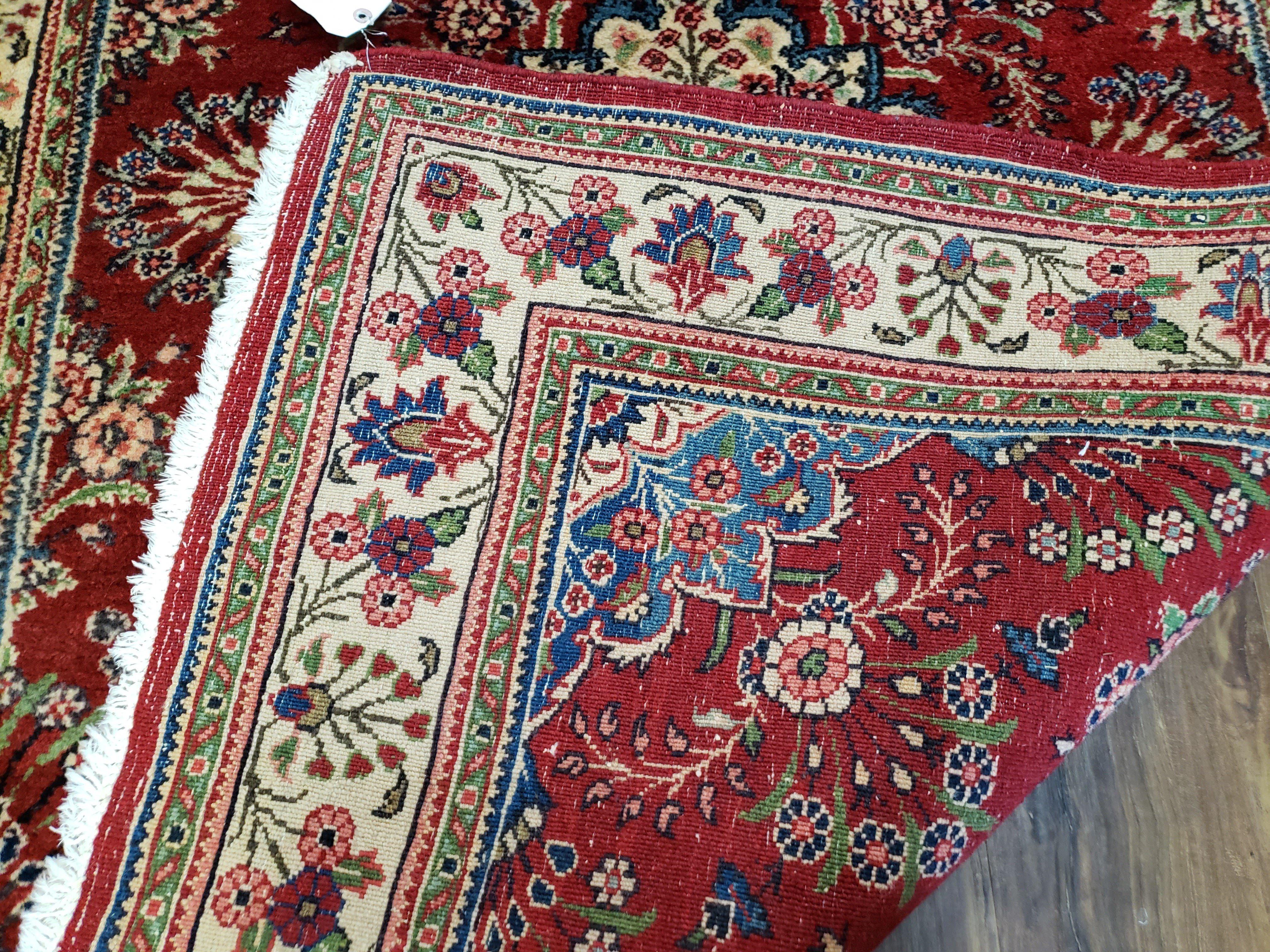 Semi Antique Persian Ghazvin Rug, Wool, Hand-Knotted, 4' 3" x 6' 4" - Jewel Rugs